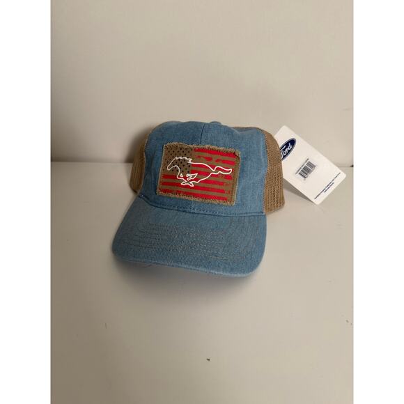 Ford Mustang Patriotic Pony Snapback Hat - Picture 1 of 5